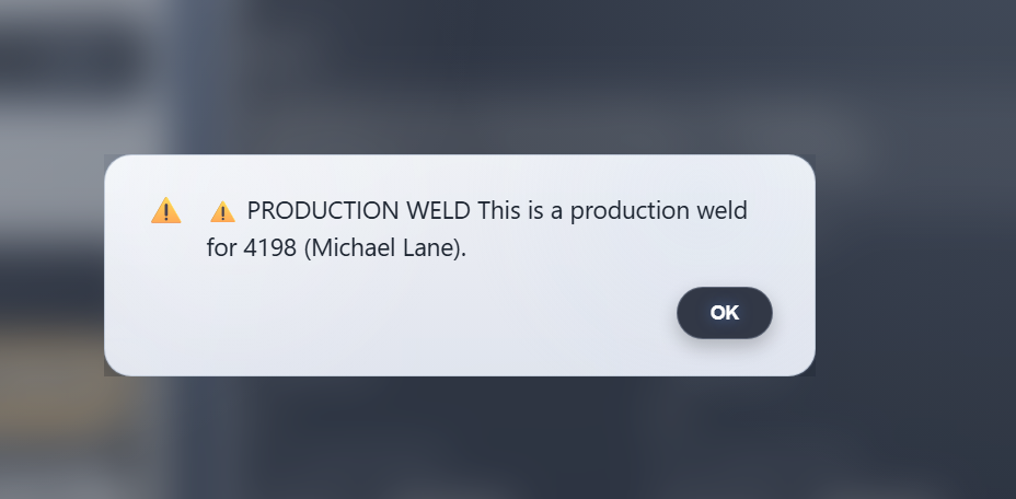 Production-ready weld status
